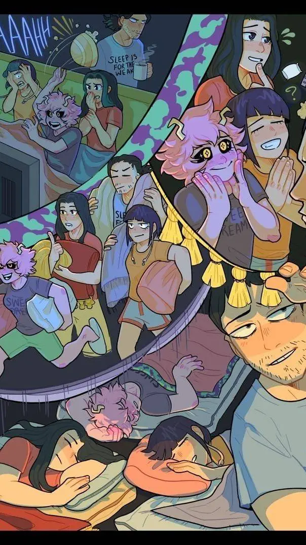 ai character: Mha sleepover💤🛏 background