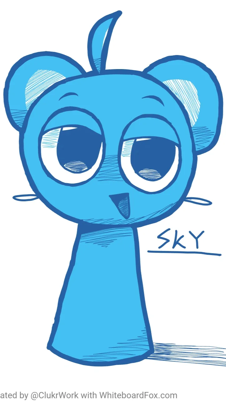 ai character: 🩵SKY🩵 blue! background