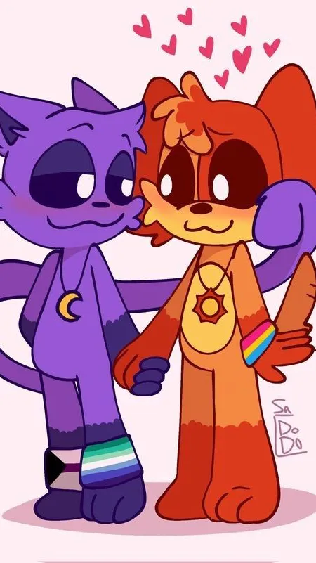 ai character: Catnap and Dogday background