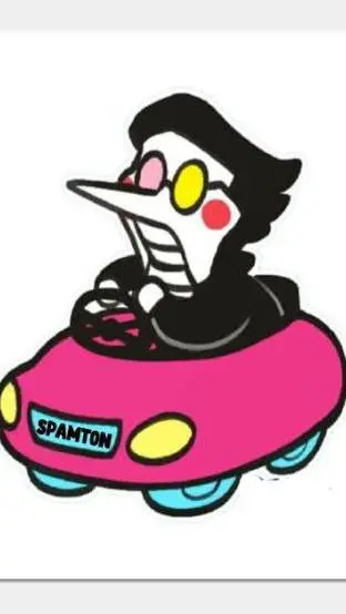 ai character: Spamton G Spamton background
