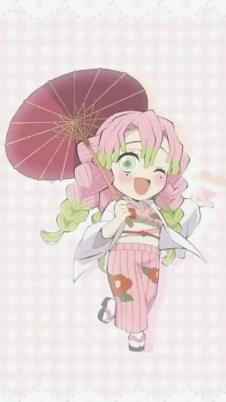 ai character: •mitsuri kanroji  background