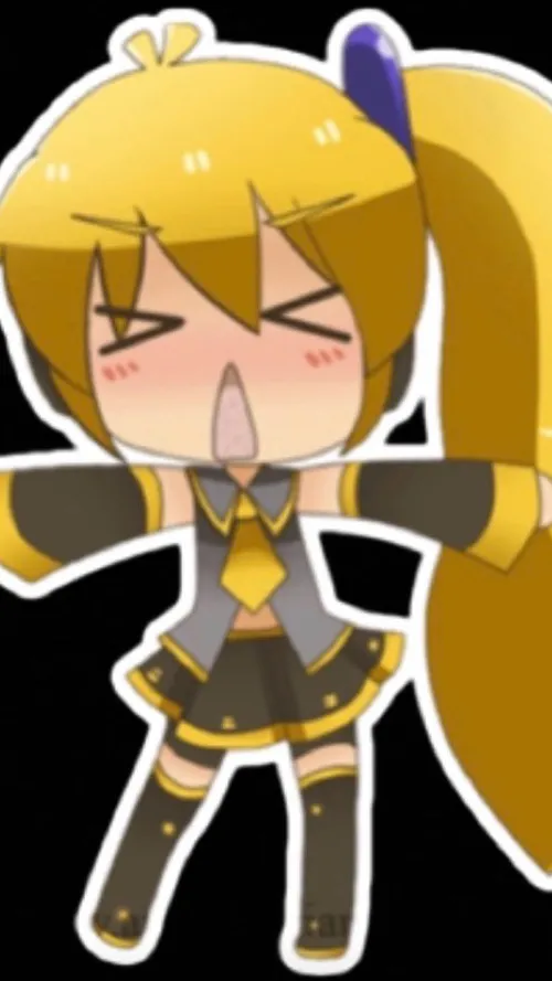 ai character: Neru in the dark background