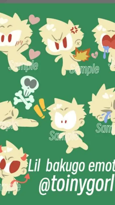 ai character: Bakugo chibi background