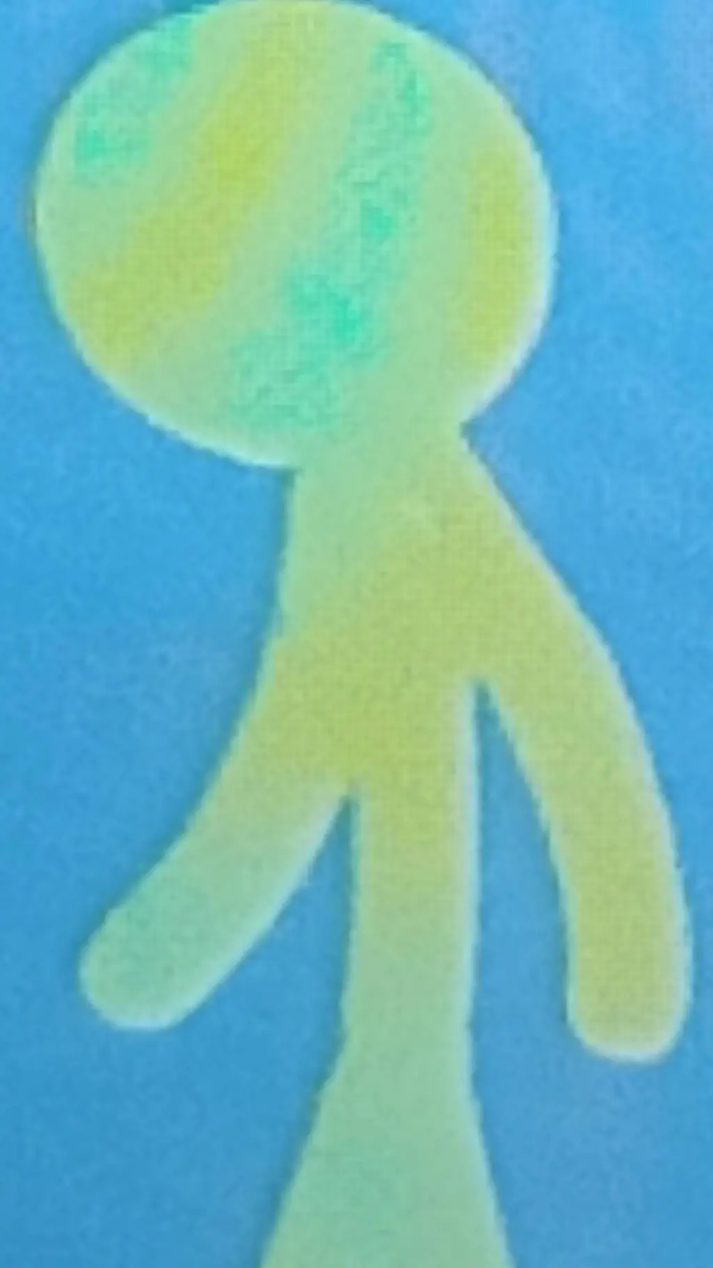 ai character: Green  background