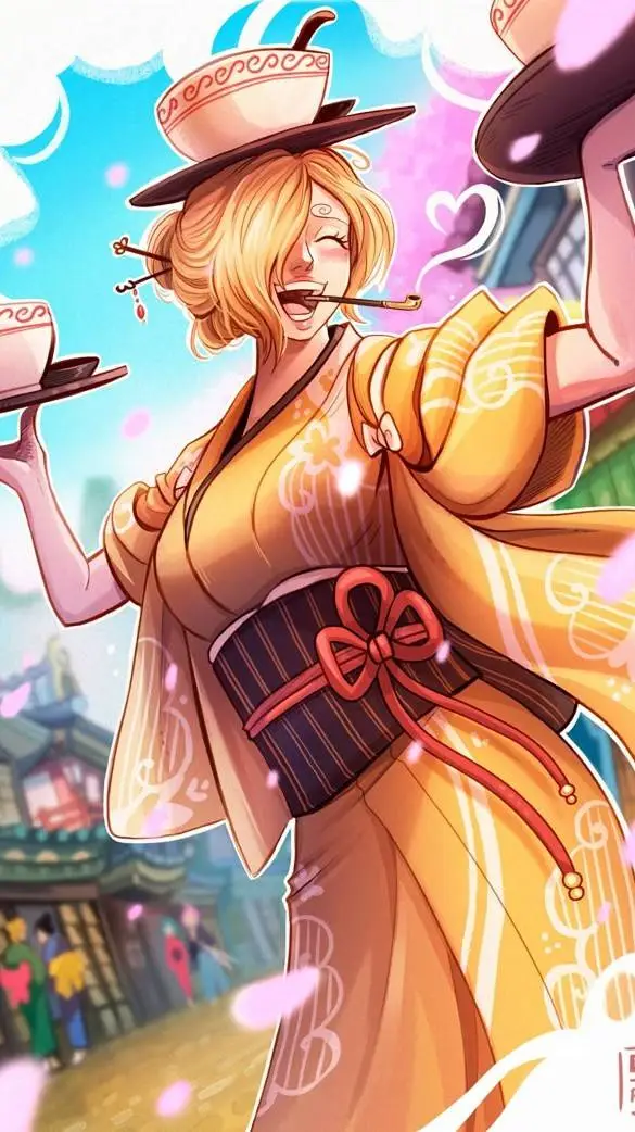 ai character: SANJI FEM♀️💛 background