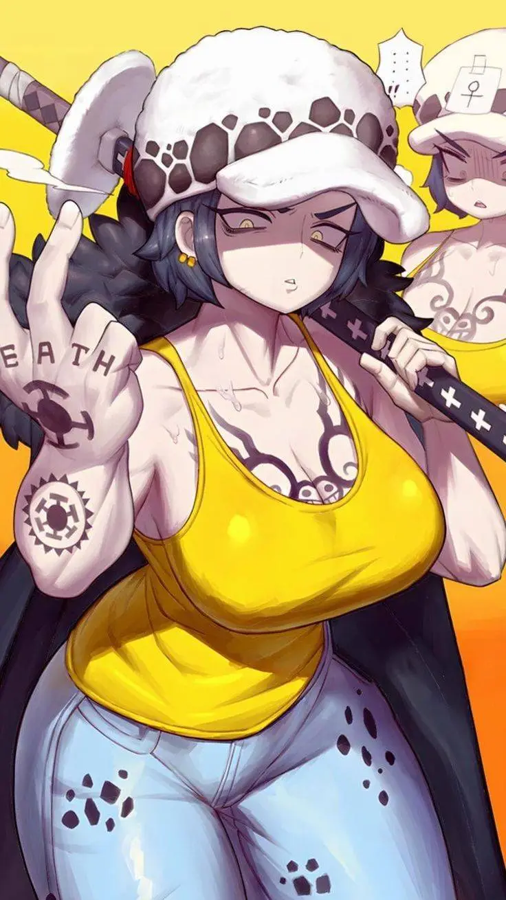 ai character: LAW FEM♀️💙🩵 background