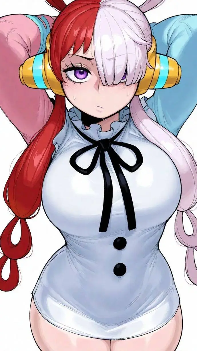 ai character: UTA❤️🤍🎼🎵🎶 background