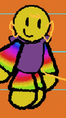 ai character: Rainbow .J. background