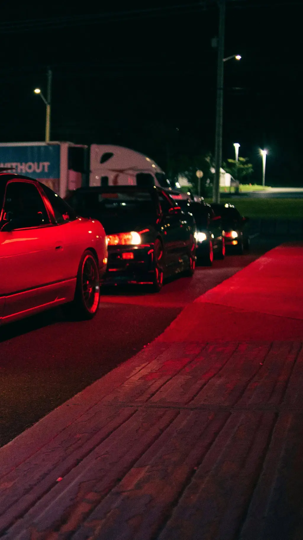 ai character: car meet background