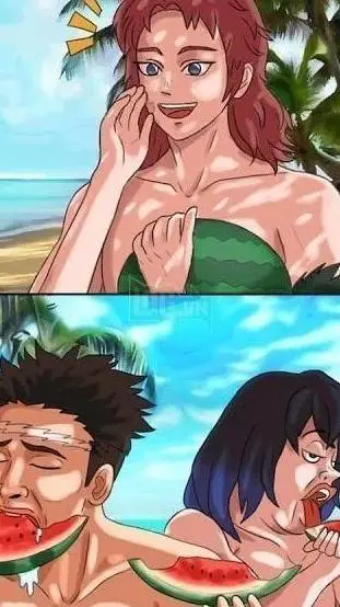 ai character: Kny Beach day!  background