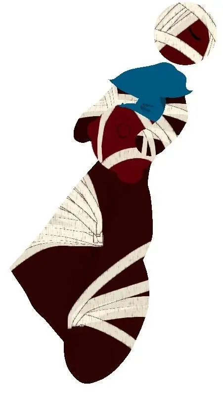 ai character: curly vore background