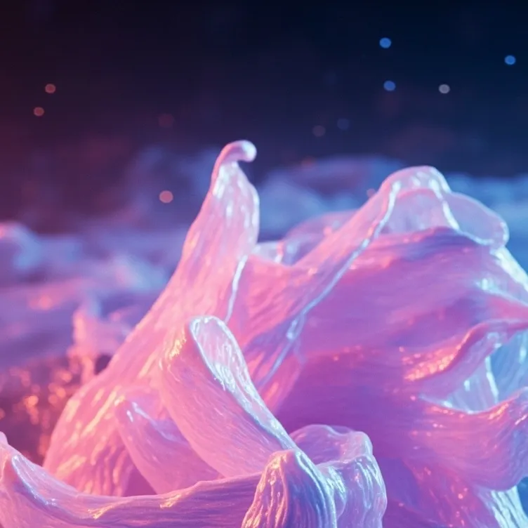 chat with ai character: pink and blue goo