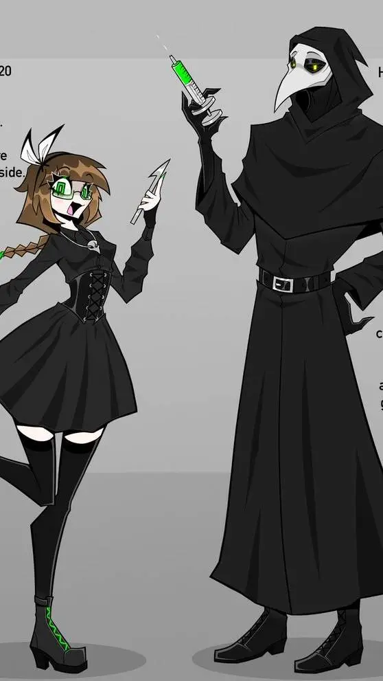 ai character: SCP 049 x Snezka background
