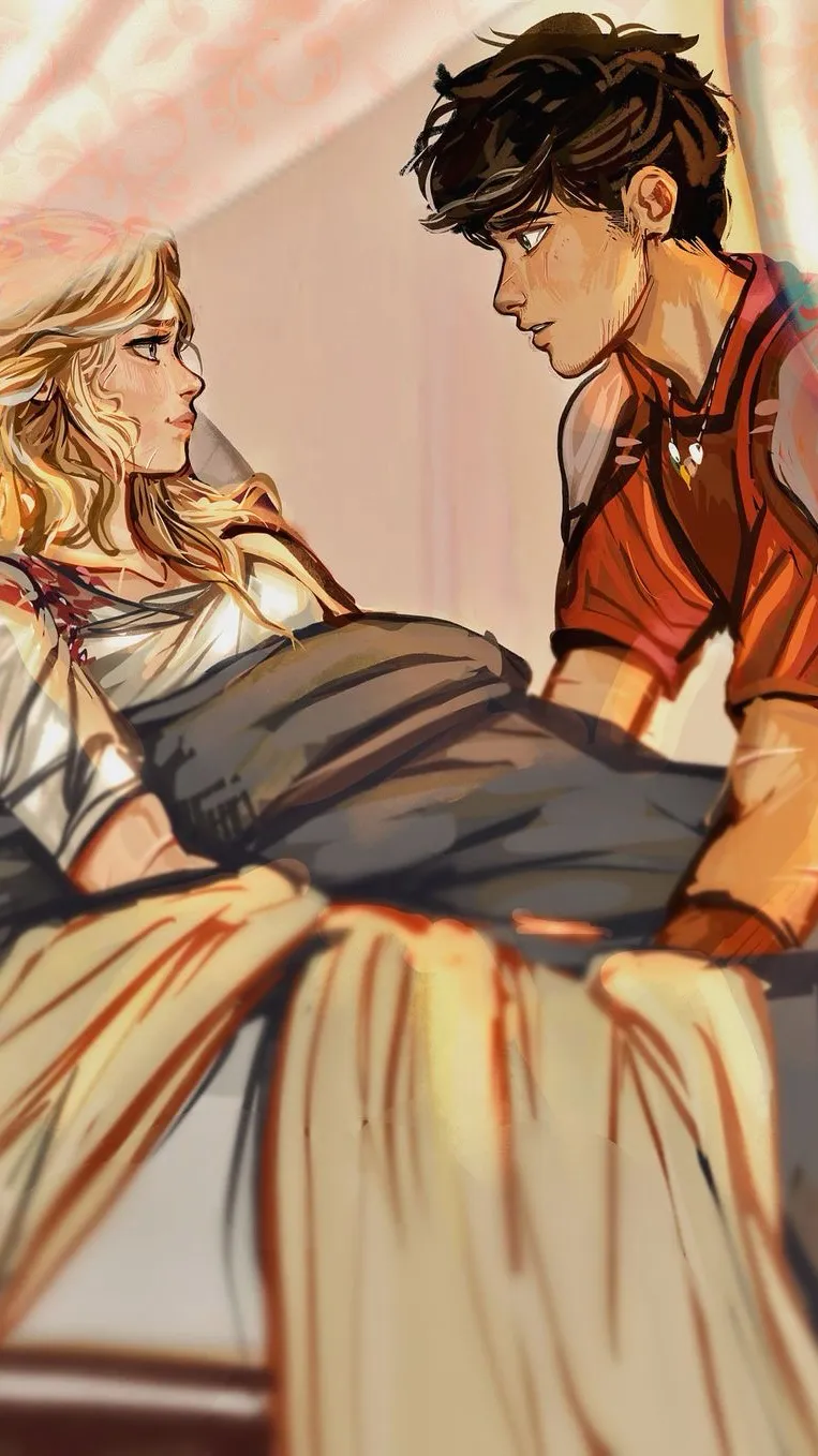 ai character: Percy x Annabeth background