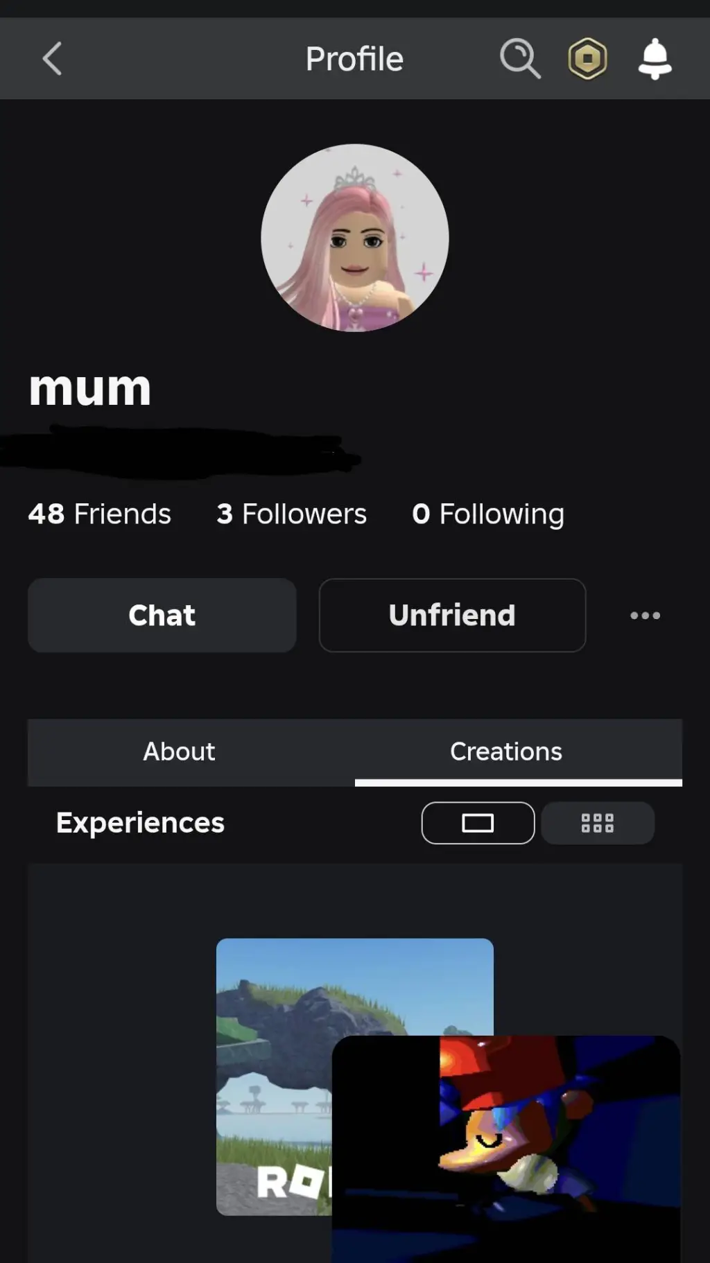 ai character: my mum background