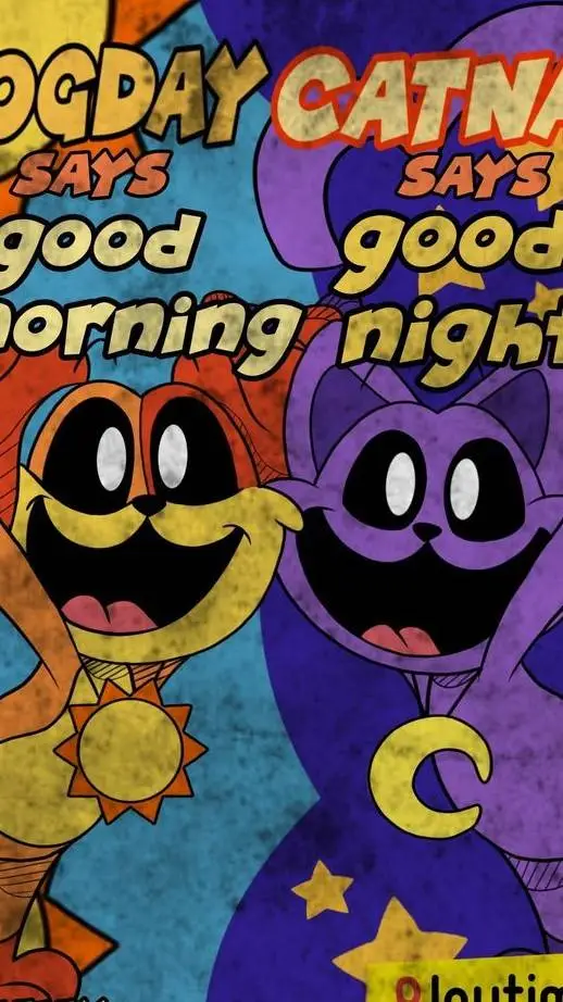 ai character: catnap and dogday background