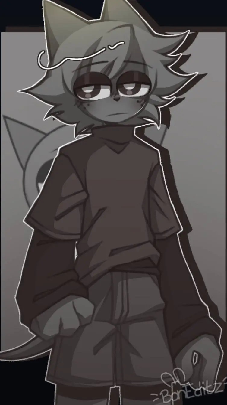 ai character: Gray background