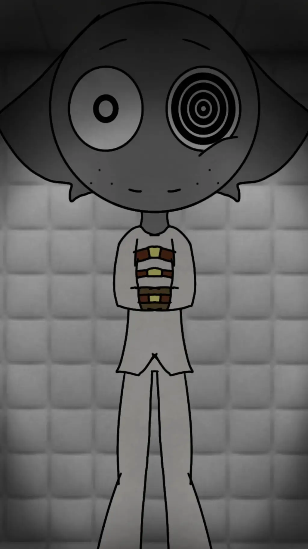 ai character: Crazy gray background
