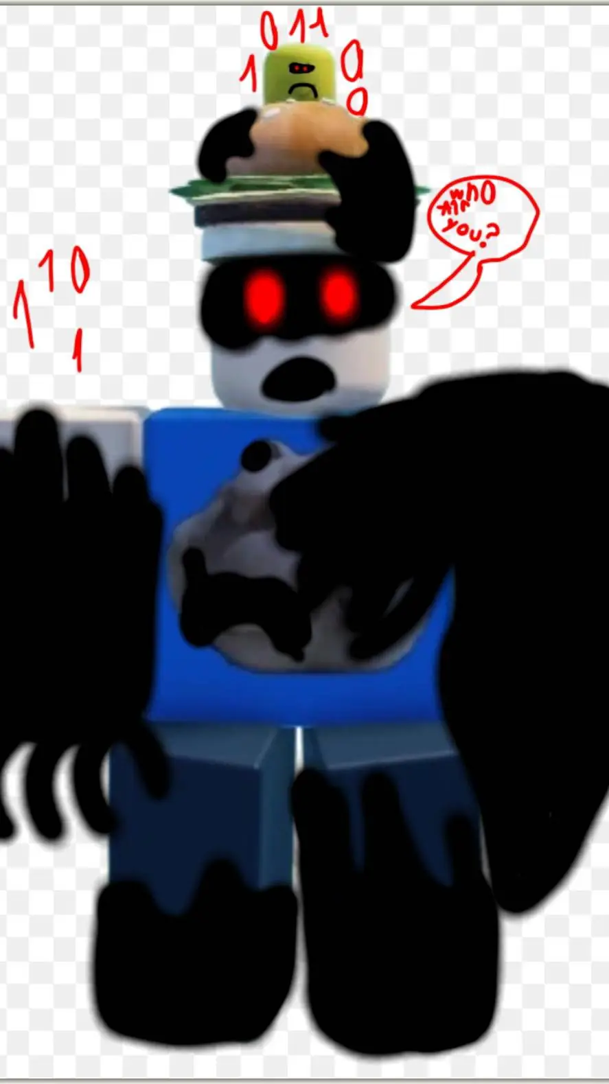 ai character: corrupted 007n7 background