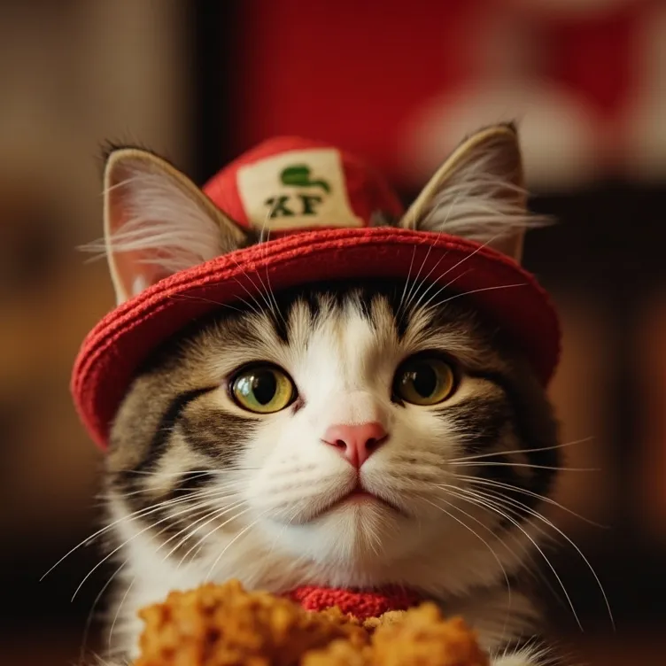 chat with ai character: KFC cat