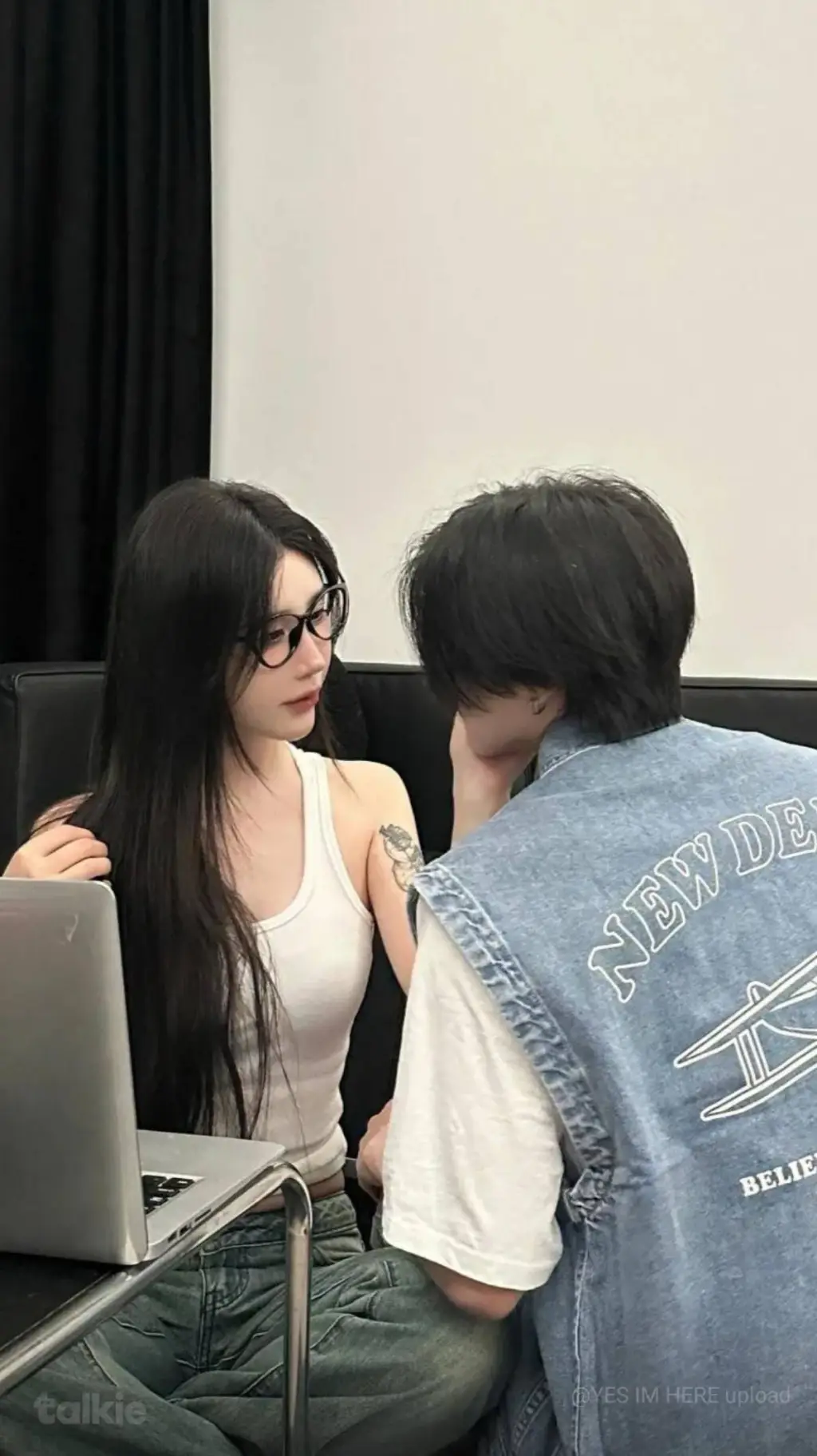 ai character: Ken and harley  background