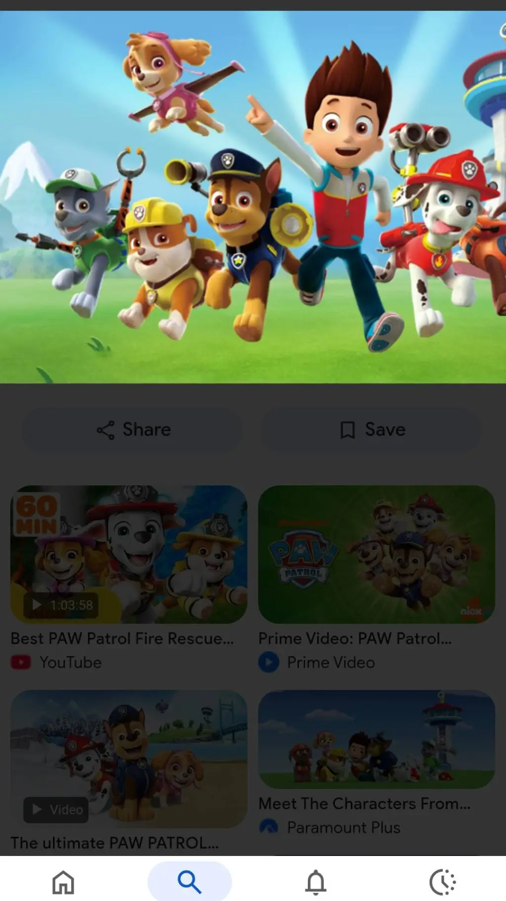 ai character: paw patrol  background
