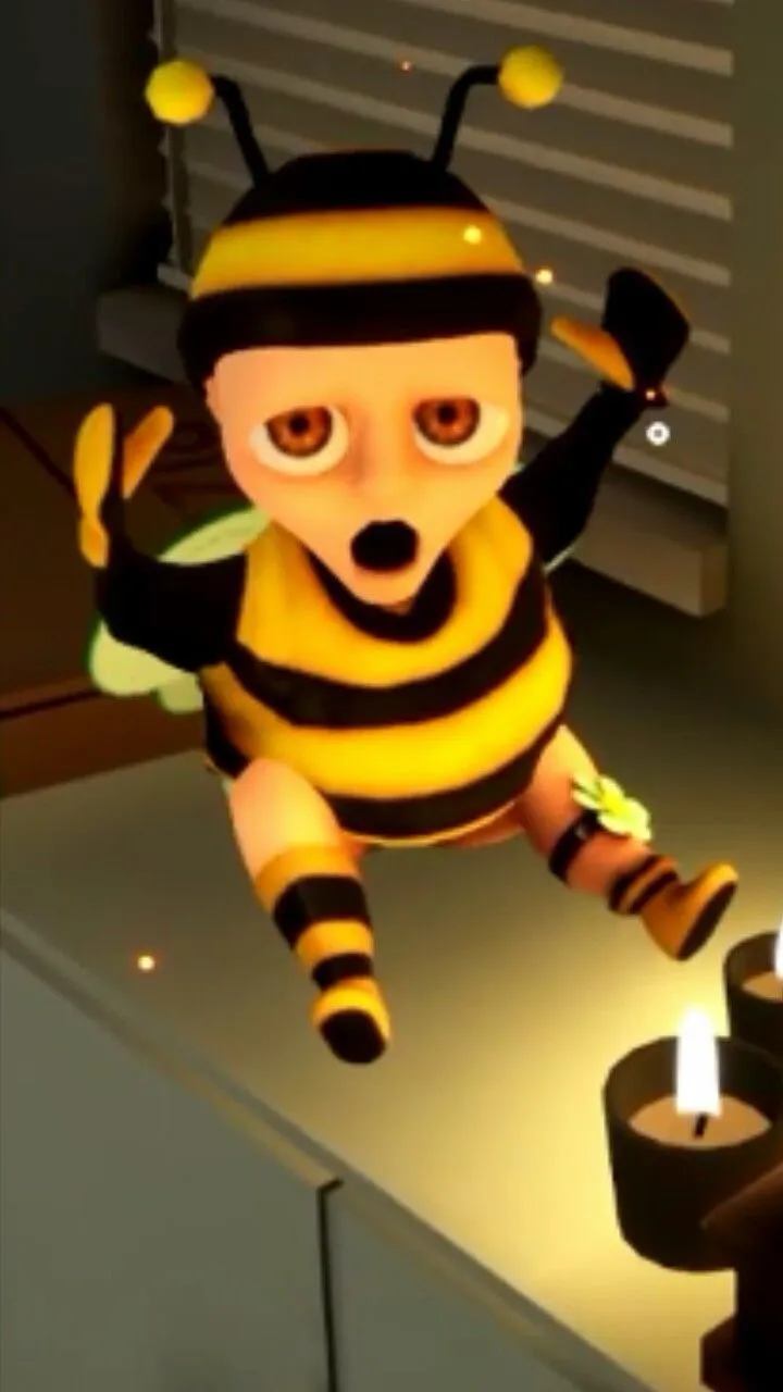 ai character: El bebé amarillo background