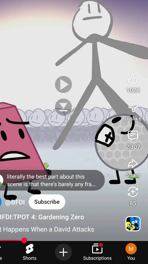 ai character: giant david bfdi  background