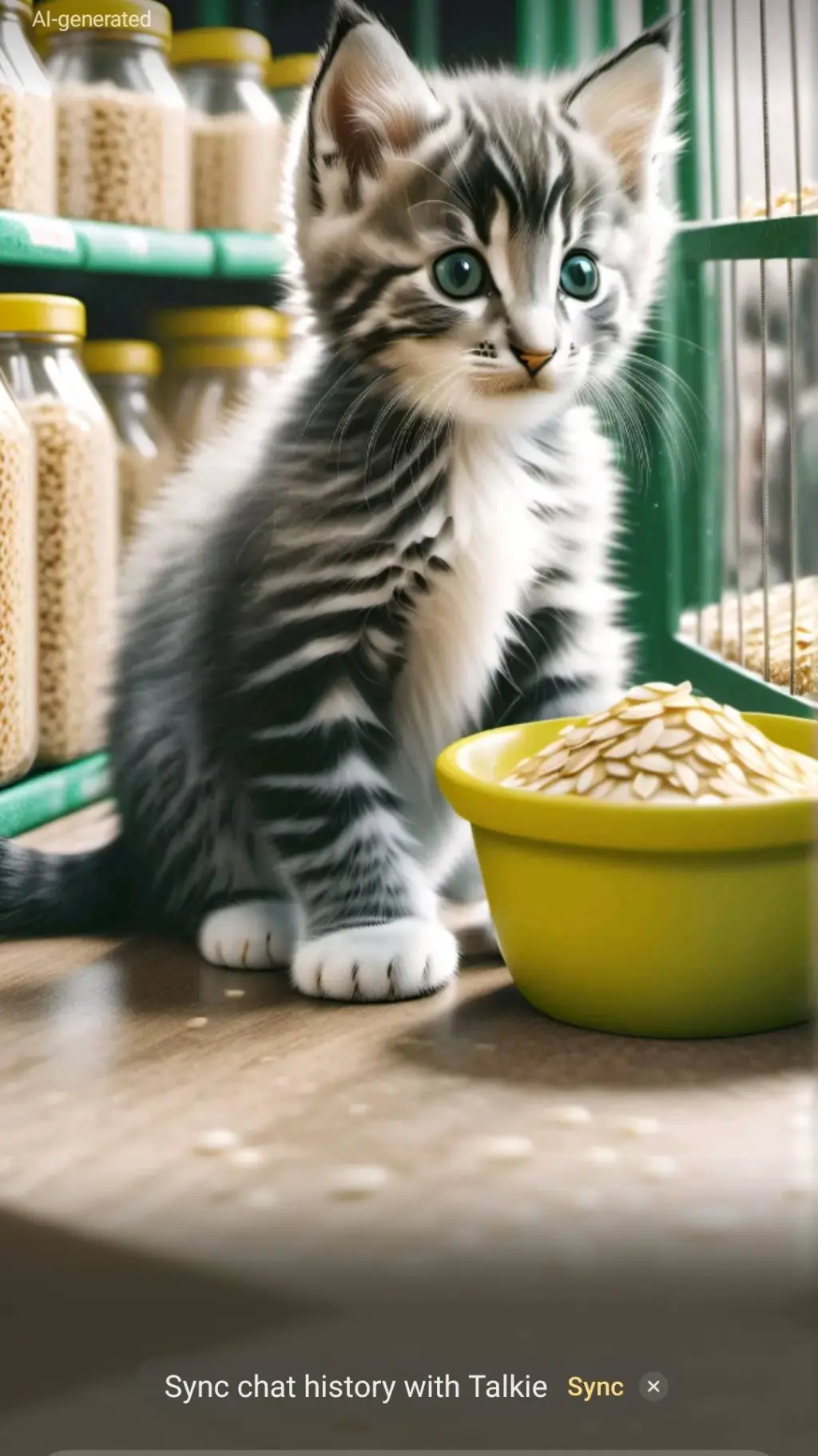 ai character: Oatmeal background