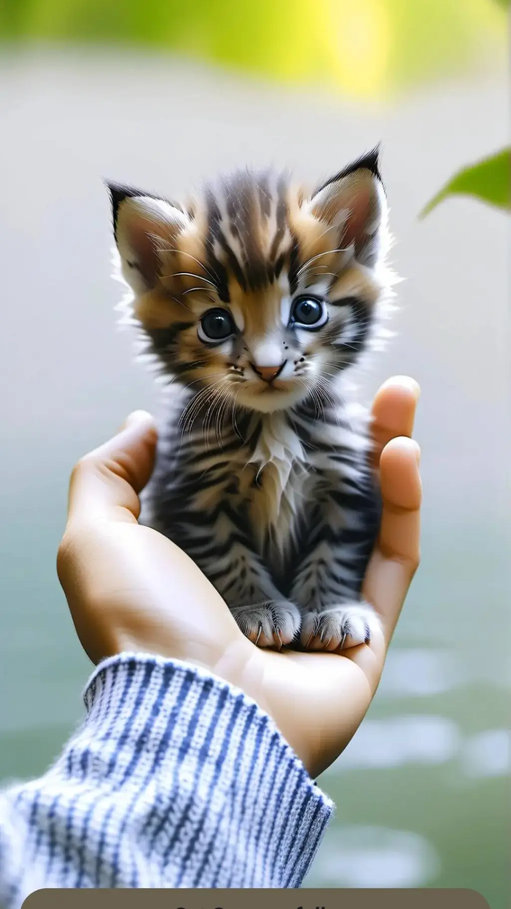 ai character: little kitten  background