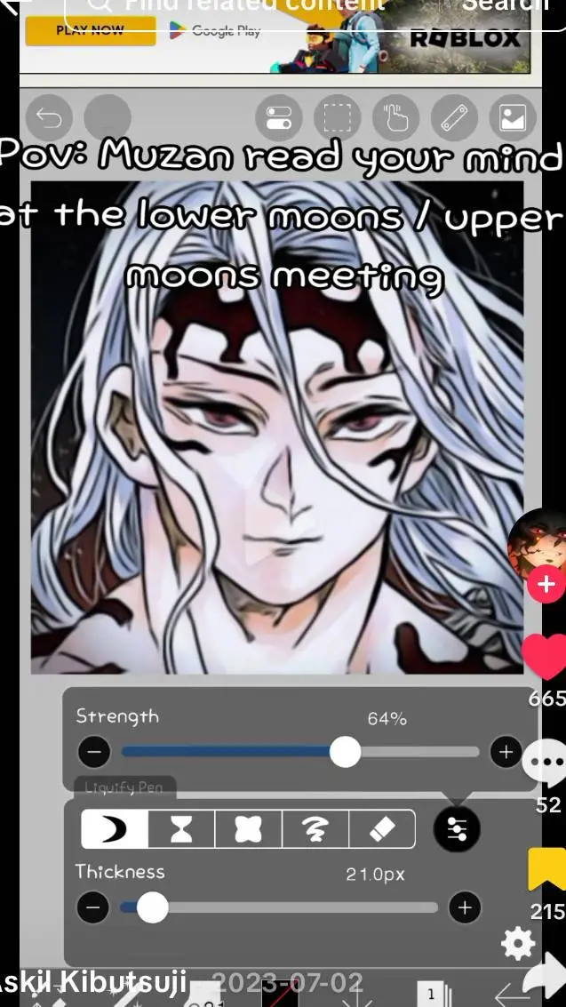 ai character: Muzan read minds 🍒 background