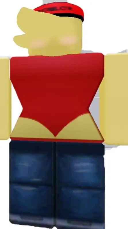 ai character: red cashier background