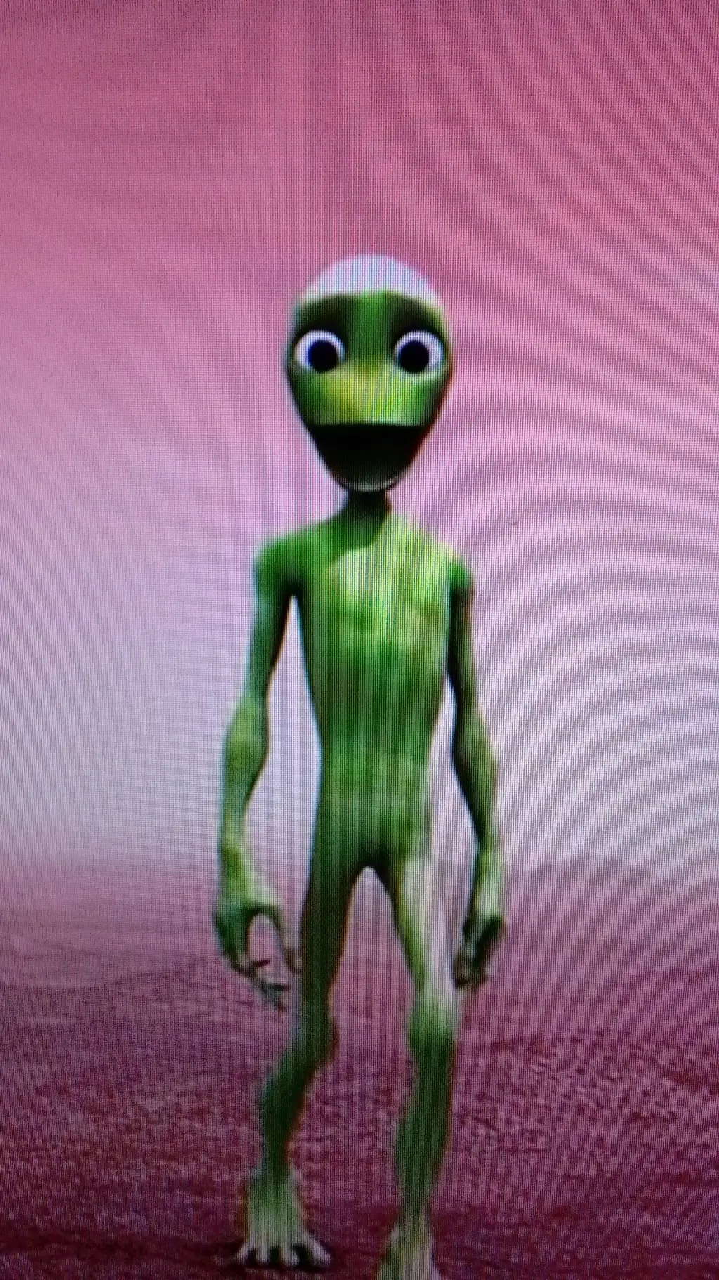 ai character: Green Ailen  background