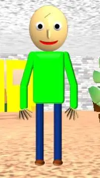 ai character: Baldi old  background