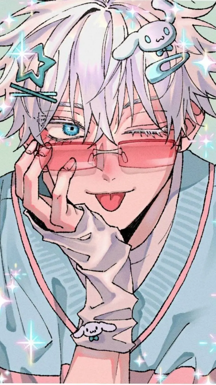 ai character: gojo again  background