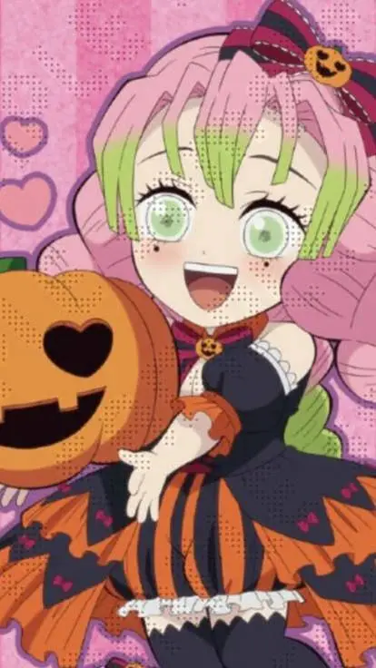 ai character: Kny Halloween background