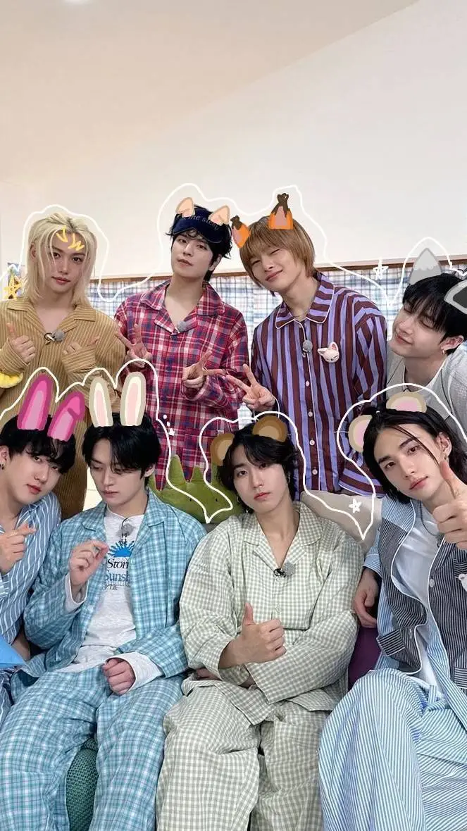 ai character: SKZ meeting  background