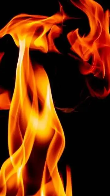 ai character: fire background