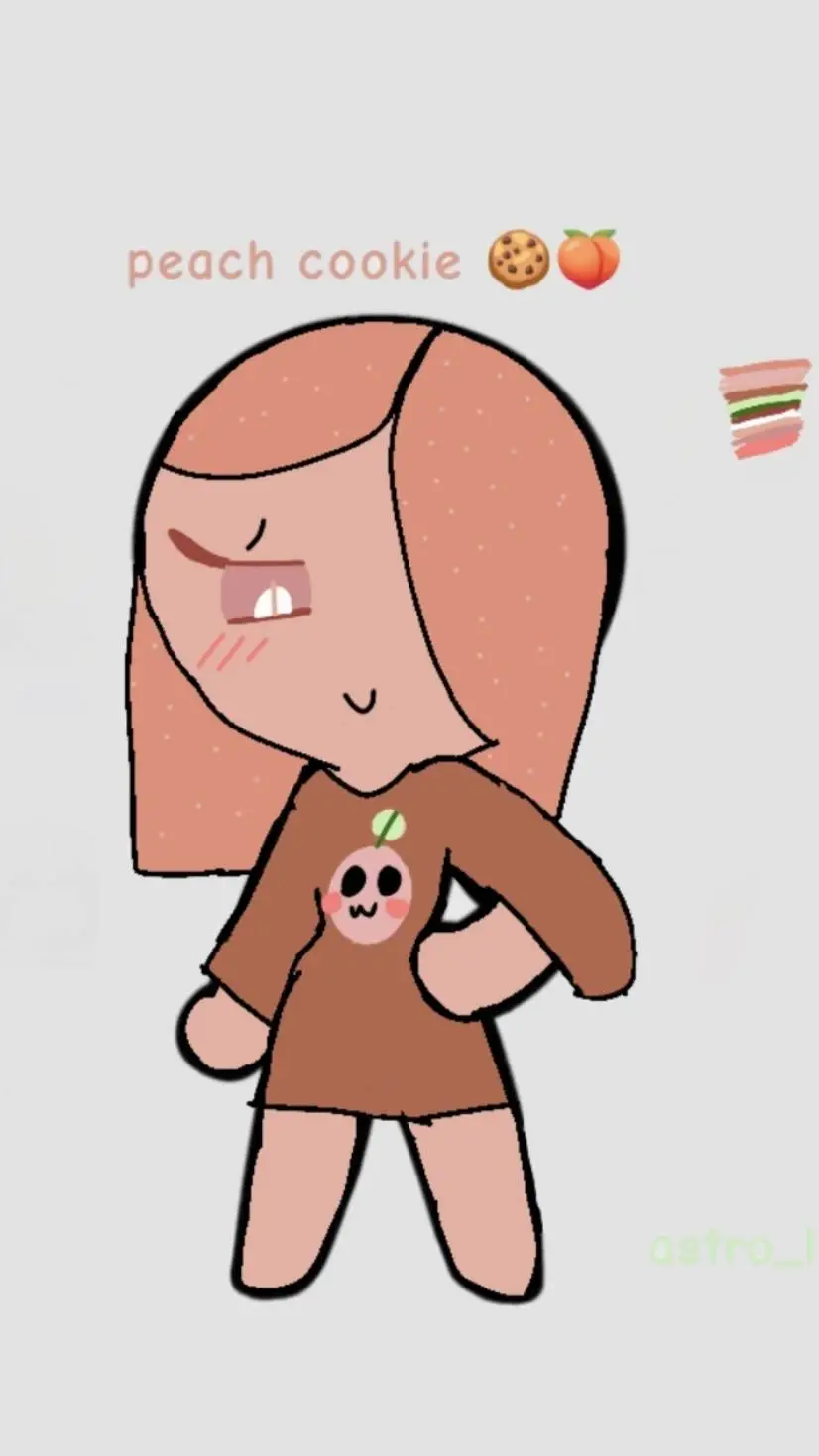 ai character: peach cookie  background