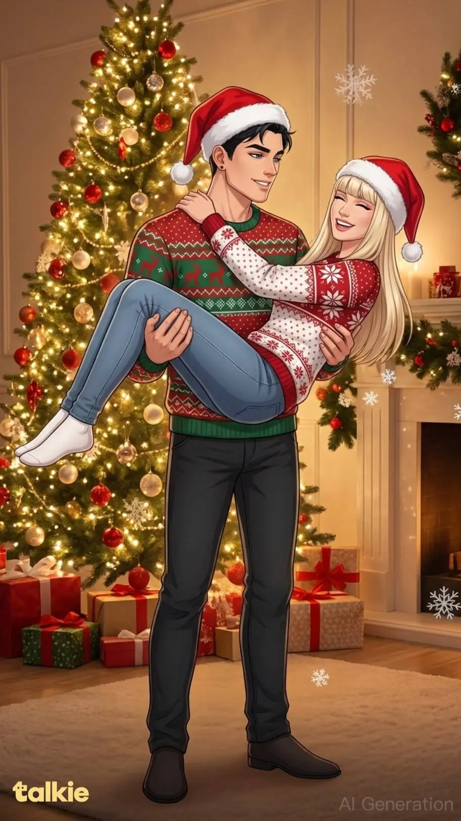 ai character: A Warm December background