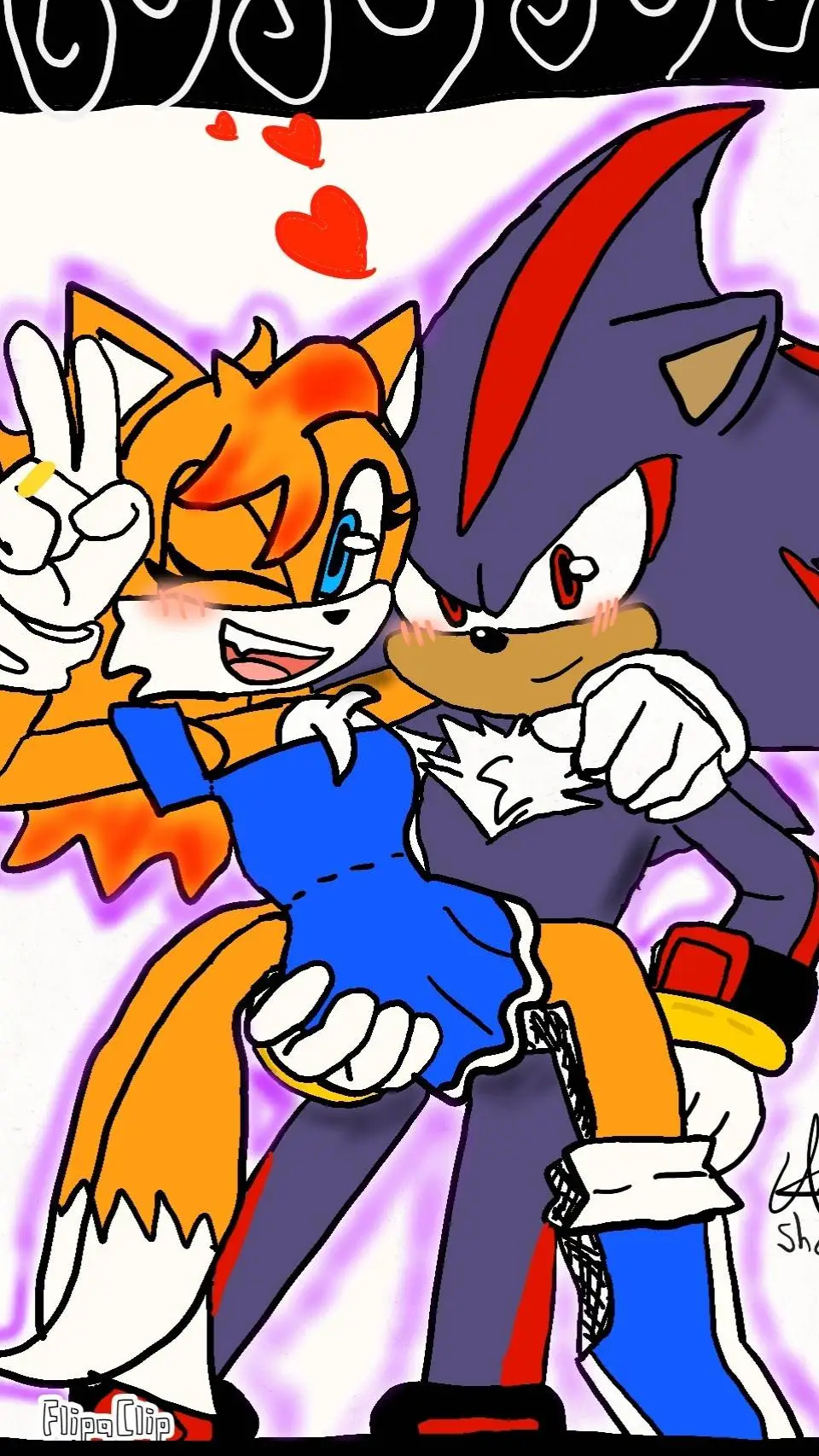 ai character: Mika x Shadow 💖  background