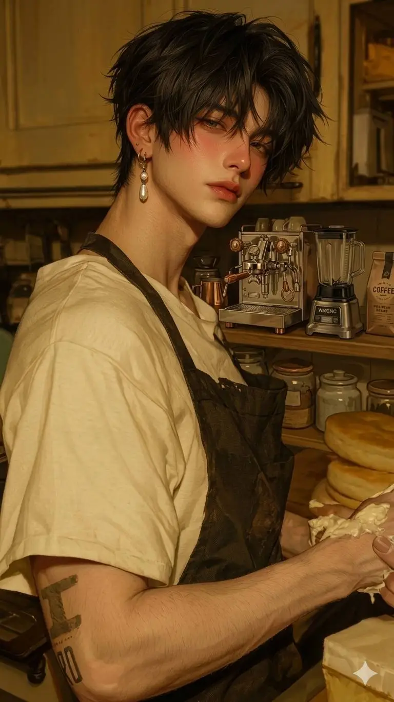 ai character: (Oliver) ☕ background