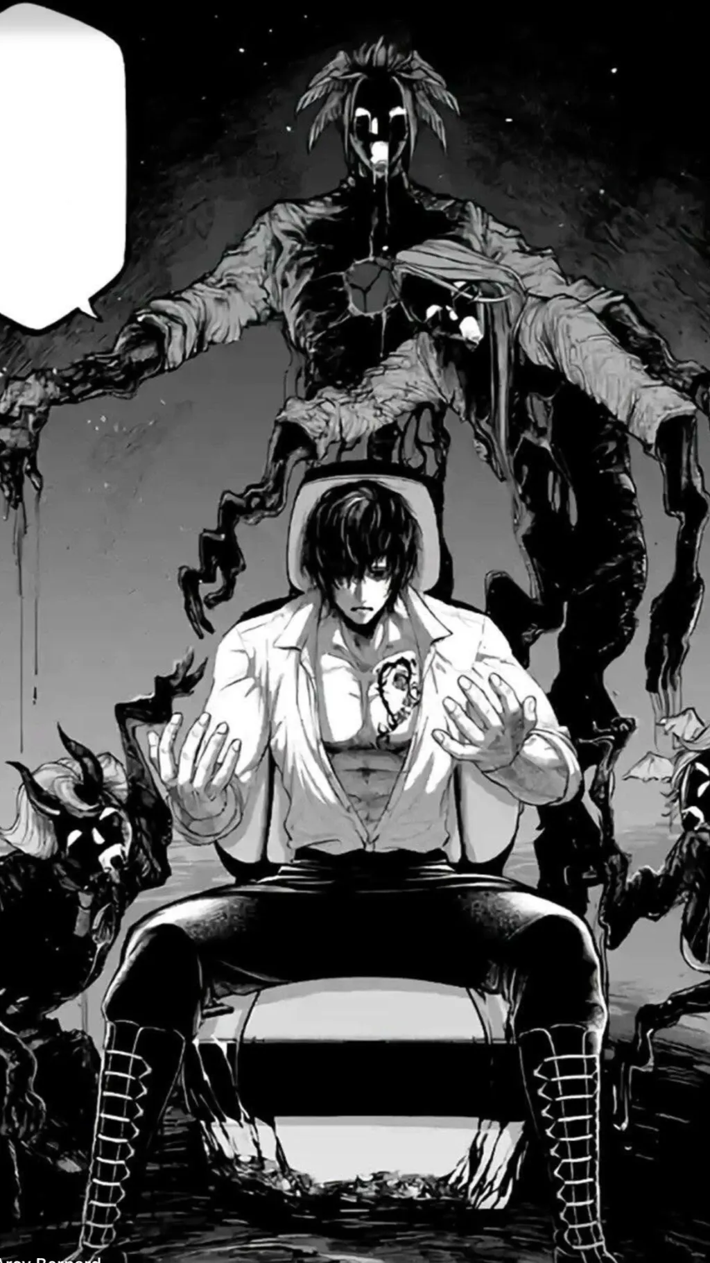 ai character: King darkness Chri background