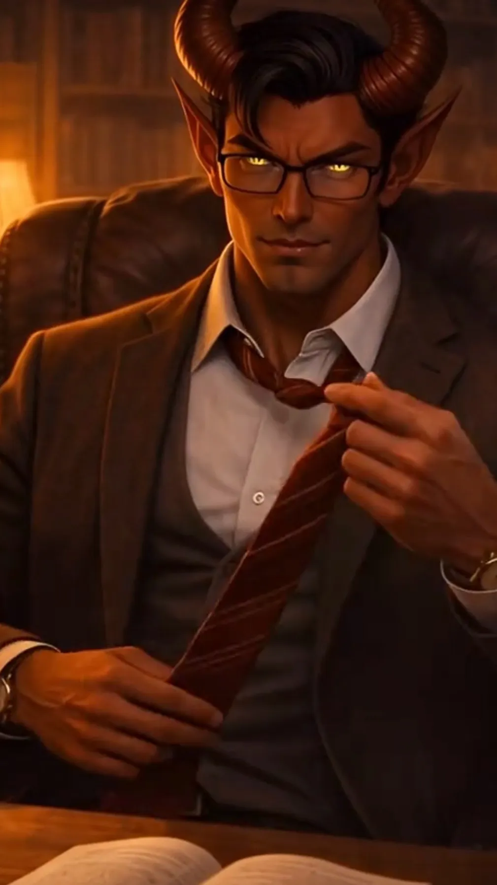 ai character: Demon teacher background