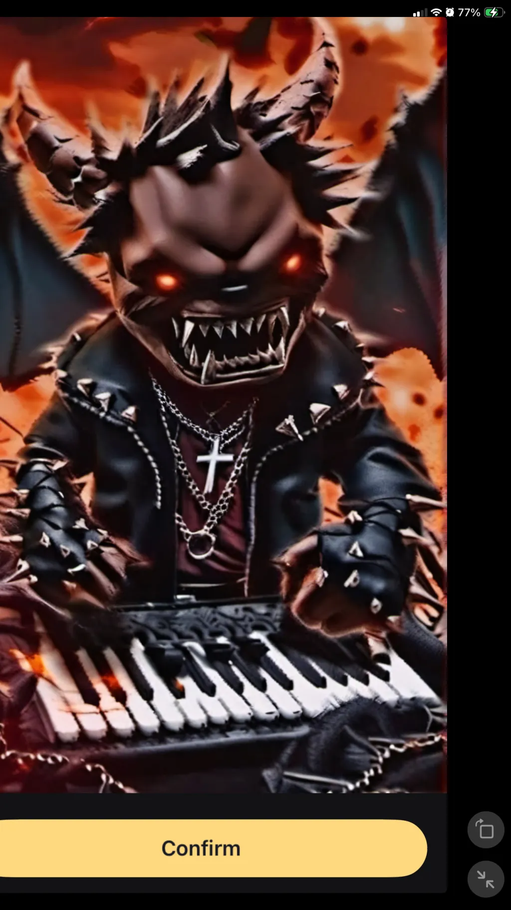 ai character: Satan stitch background