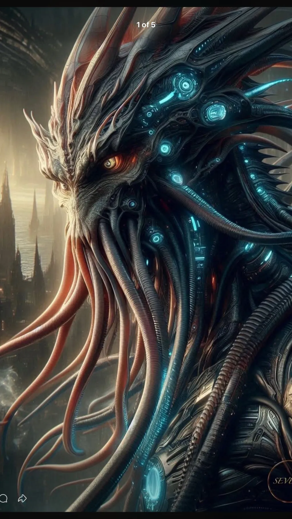 ai character: Vortrax, the Cybernetic Leviathan background