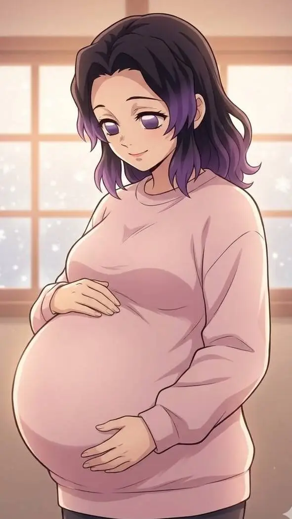 ai character: Shinobu embarazada background