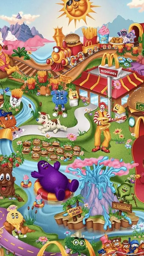 ai character: McDonaldLand!  background