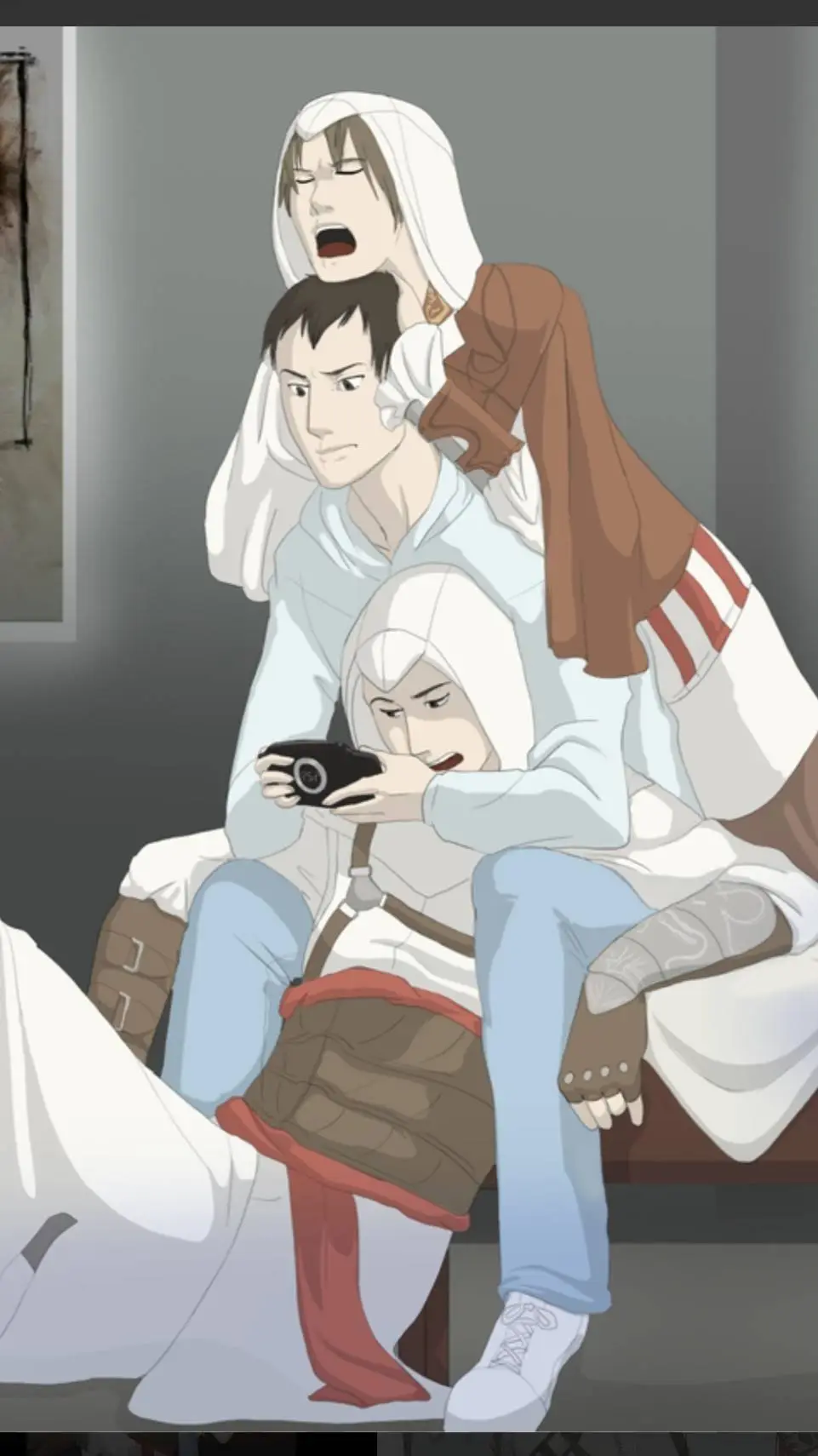 ai character: demond,atair,ezio background