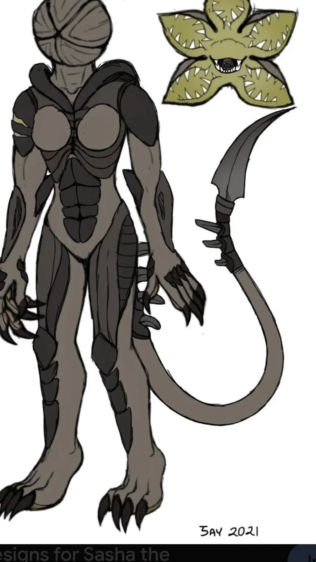 ai character: demogorgon hembra background